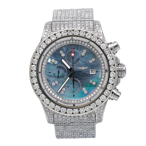 iced out breitling|breitling super avenger 48mm.